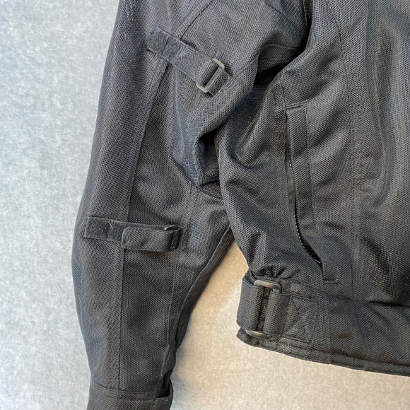 First Gear Motorcycle Jacket Women M Mesh Vented Mesh Black Shoulder Elbow Pads - Picture 4 of 14